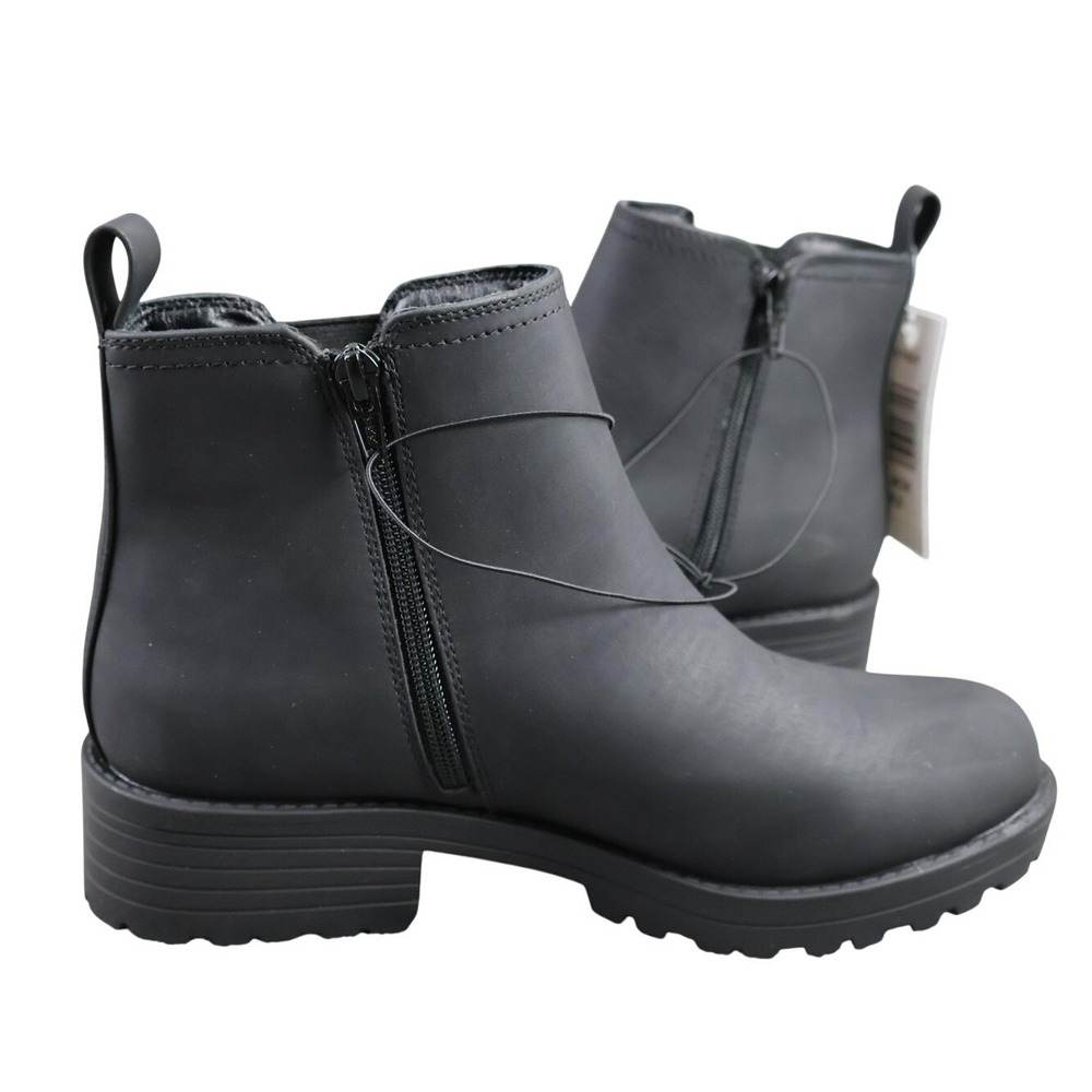 Buffalo David Bitton Anna Boots 1917421 Womens Size 8.5 Black Chelsea Side Zip